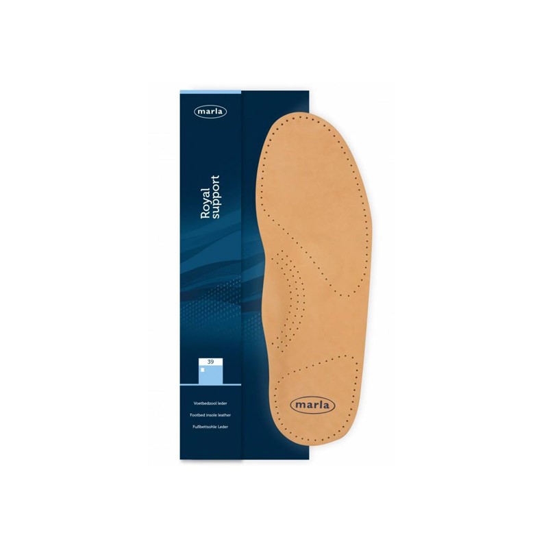 Marla Inlegzool lerenvoetbed 1807 Maat 36 Kleur Kaki, naturel