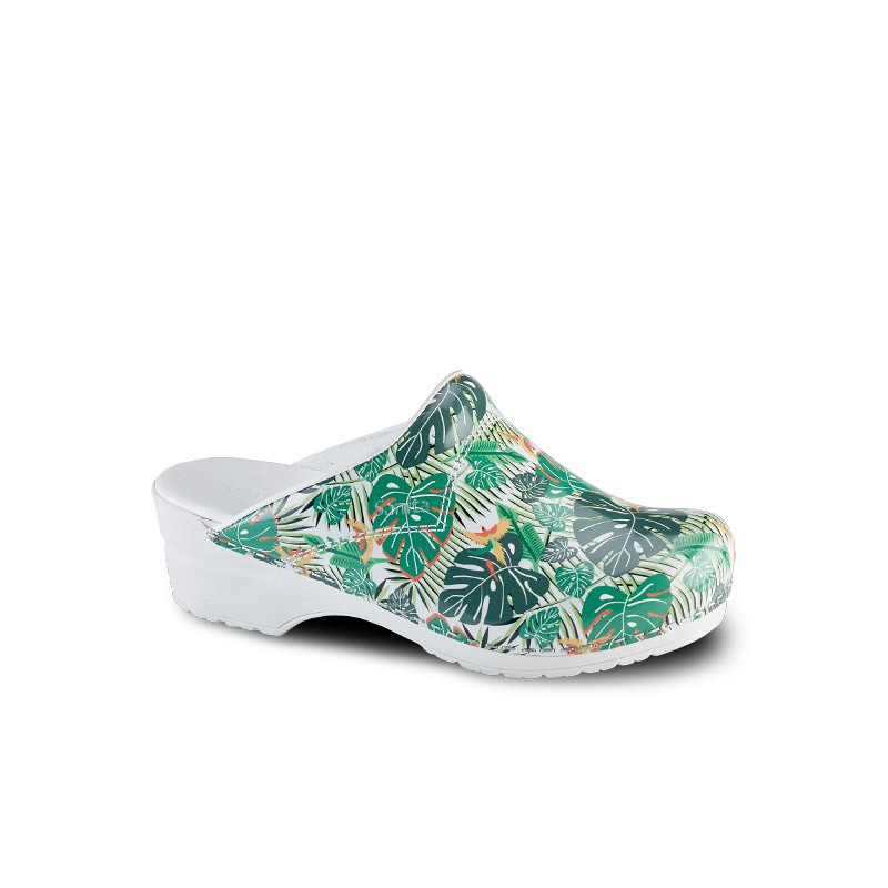 Geleidbaarheid enthousiasme rook Sanita klompen Flex model 314 Wildlife jungle groen 8677 Maat 36 Kleur  Wildlife jungle