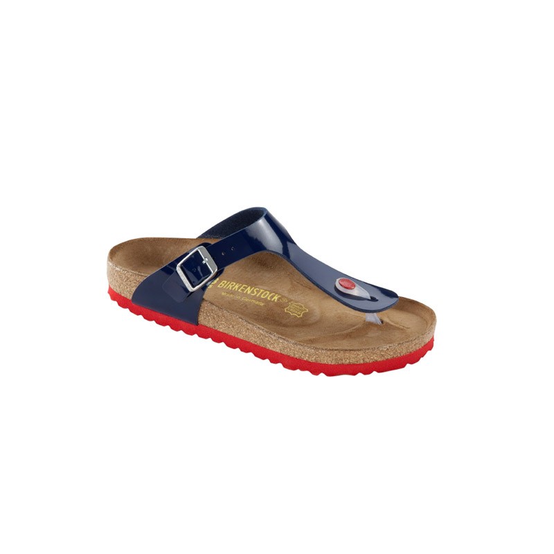 birkenstock gizeh patent blue