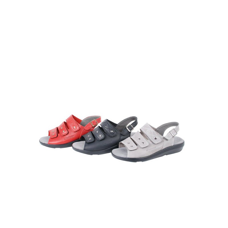 Bighorn lederen sandaal zwart 39 OUTLET Kleur Zwart Maat 39