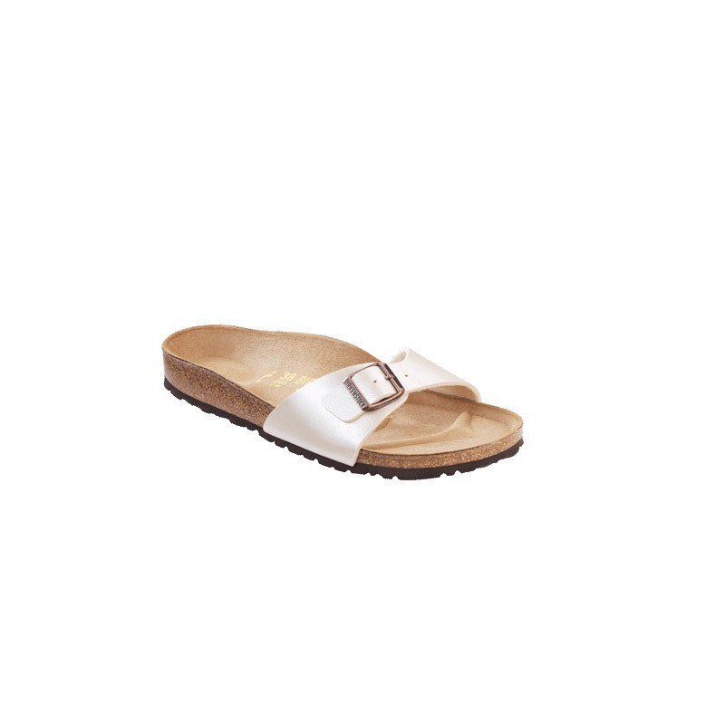 Verstenen speel piano basketbal Birkenstock Madrid Graceful pearl white narrow mt. 42 Kleur Wit. Maat  270mm/42 maat smal